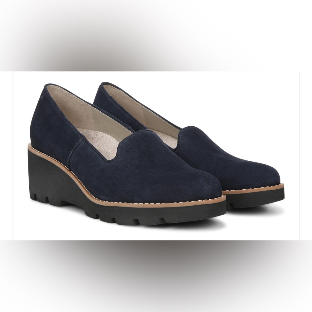 Vionic Womens Willa Wedge 8.5 Navy Sde